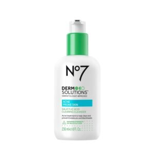 No7 Derm Solutions Salicylic Acid Facial Cleanser – Exfoliating Face Wash with 2% Salicylic Acid + 4% Niacinamide – Acne Prone Skin Care for Radiant, Blemish Free Skin (6.7 fl oz)