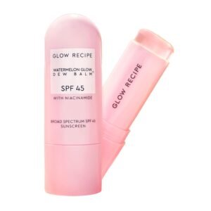 Glow Recipe Face Sunscreen Stick SPF 45 – Travel Size Roll On Korean Sunscreen with Hydrating Hyaluronic Acid & Niacinamide for a Dewy Glow – No White Cast (.58oz)