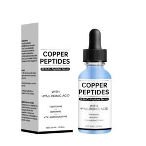 GHK-Cu Peptide Serum for Face, Triple Peptide Complex for Collagen Boosting,Firming & Deep Hydration, Anti-Aging Facial Serum Lightweight & Fast-Absorbing,1 fl oz