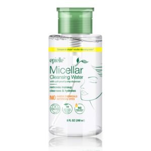 Epielle Micellar Cleansing Water | Makeup Remover for All Skin Types | Gently Cleanses Skin | 8 Fl Oz (1 Pack) | Ideal for Beauty Gifts, Spa Days, Gift Sets | Korean Skincare