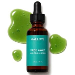MAELOVE Fade Away Brightening Serum for Dark Spots, Melasma, Sun Damage & Hyperpigmentation. Alpha Arbutin, Kojic Acid, and Licorice Root Extract.