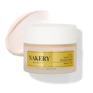 Nakery Lift-Tox Night Cream for Women – Overnight Anti Wrinkle Face Cream for Firmer & Smoother Complexion – Hydrating Night Cream for Women with Crepey Skin – Rich Night Face Cream for Mature Skin