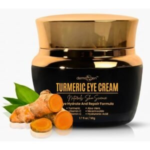 Vitamin C + Turmeric Eye Cream for Dark Circles & Puffiness – Hydrating & Moisturizing Under Eye Cream for Fine Lines & Bags – Reduce Dark Spots and Wrinkles for a Fresh Look – 1.7 FL OZ