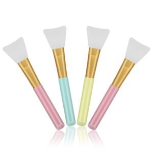 Cuttte 4pcs Silicone Face Mask Applicators, Flexible Facial Mud Masks Applicator, Hairless Moisturizers Tools, Soft Facial Brushes for Mud, Clay, Charcoal