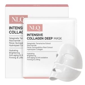 NLQ Intensive Collagen Deep Mask Skincare, Hydrating Overnight Face Mask for Glass Skin, Pore Refining, Firming & Plumping, Travel Essentials and Beauty Care Gifts for Women | 1.05oz(30g) x 5ea