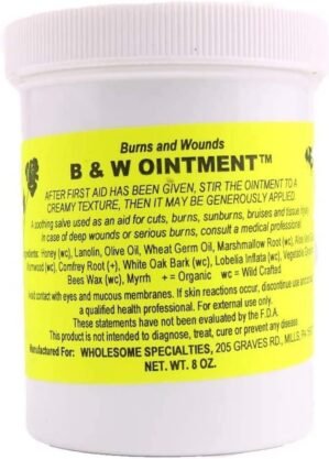 Amish Burn Salve Cream Ointment For Healing Wounds, Scars, And Burns – Made with Beeswax and Aloe Vera – 8oz