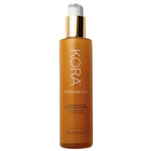 KORA Organics Turmeric Glow Foaming Facial Cleanser, Gentle Non-Drying Turmeric Face Wash with Aloe Vera & Noni Fruit Extract for Radiant Looking Skin, Cruelty Free Gel Cleanser, 5.0 fl oz, 150 ml