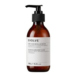 Evolve Organic Beauty – Deep Clean Micellar Water | Refresh, Hydrate, Soothe | Moringa Peptide, Hyaluronic Acid | Small-Batch, Vegan Clean Beauty (6.4 fl oz | 190 mL) Package May Vary
