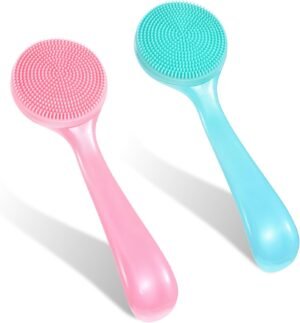 2PCS Facial Scrubber Face Exfoliator Tool Face Wash Brush Cleansing Brush Face Scrub Brush Silicone Face Scrubber for Men Silicone Face Brush for Girls and Women