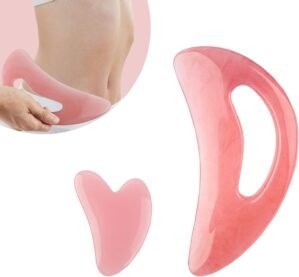 FDKJEJC Body Gua Sha Tool Cellulite Guasha Tool for Body Large Body Massage Tools (Natural Resin) Lymphatic Drainage Tool Guasha Tool for Face，Back, Legs, Women’s Body Shaping Tools (Pink)