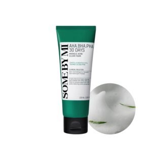 SOME BY MI AHA BHA PHA 30 Days Miracle Acne Clear Foam – 3.38oz, 100ml – Korean Acne Face Wash for Smooth & Clear Skin – Salicylic Acid Cleanser for Exfoliation & Sebum Control – Korean Skin Care