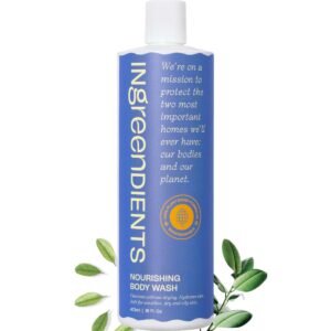 Ingreendients Moisturizing Body Wash For Sensitive, Dry & All Skin Types – pH Balanced, Natural, Organic, Non-Toxic, Vegan, Sulfate-Free, Paraben-Free, Gluten-Free (16 FL. OZ)