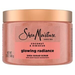 SheaMoisture Shea Sugar Body Scrub For Glowing Radiance Coconut Hibiscus Glowing Radiance Body Scrub With 24h Shea Moisture Nutrients 12 oz