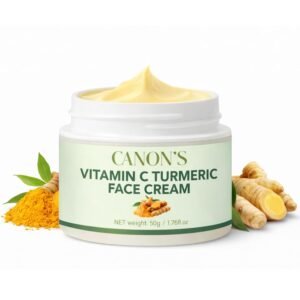 Lightweight Vitamin C Turmeric Face Cream – Daily Hydration Moisturizer, Fast Absorbing, Non-Greasy Feel – 1.76 fl oz