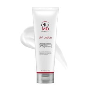 EltaMD UV Lotion SPF 30+ Sunscreen Moisturizer for Face and Body, Mineral Based with Zinc Oxide and Hyaluronic Acid for Sensitive Skin, Non-Greasy & Fragrance-Free.