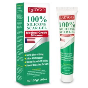 Advance Silicone Scar Cream Gel: Old & New Scars Treatment Stretch Marks Removal – Body Face Surgical Skin Healing – Recovery C-Section Keloids Injury Acne Wound Dark Spot for Kids 1oz (30 g) (Green)