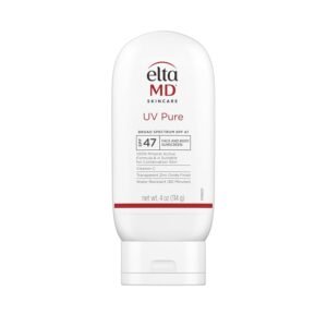 EltaMD UV Pure Face and Body Sunscreen, SPF 47 100% Mineral Sunscreen for Kids and Adults, Water Resistant Up to 80 Minutes, Oil Free Zinc Oxide Formula