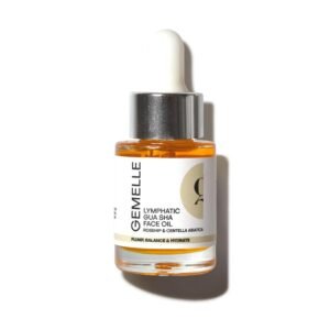 GEMELLE Lymphatic Gua Sha Face Oil | 10x Award Winner | Vitamin C,E & A | Detox, Plump, Sculpt, Hydrate | High-Altitude Rosehip | Natural Botanical for Gua Sha Facial Tools, Lymphatic Drainage – 15ml