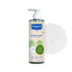 Mustela Certified Organic Micellar Cleansing Water -No-Rinse Natural Water Cleanser w/Olive Oil & Aloe Vera – For Baby, Kid & Adult – Fragrance Free, EWG Verified & Vegan -13.5 oz-Packaging may vary