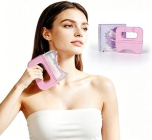 Ice Rollers for Face & Eye & Neck-Handheld Ice Face Roller Massager Extra Large Silicone Ice Roller Skin Care Tool, Naturally Conditioning & Skin Care Soothes Sore Muscles,Gifts for Women-Pink