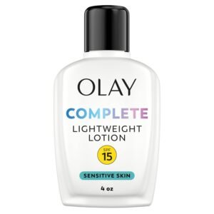 Olay Face Moisturizer, Complete All Day Moisturizer With Sunscreen Broad Spectrum SPF 15 – Sensitive, 4 fl. Oz, 1 unit
