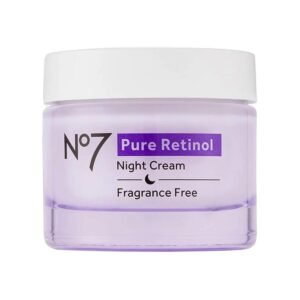 No7 Pure Retinol Night Cream – Collagen-Boosting Retinol Cream that Visibly Smoothes, Plumps & Firms Complexion – Dermatologist Approved & Fragrance-Free (1.69 Fl Oz)