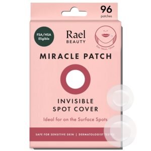 Rael Pimple Patches, Miracle Invisible Spot Cover – Hydrocolloid Acne Pimple Patch, Absorbs Zits & Blemish, Korean Skin Care, 2 Sizes (96 Count)