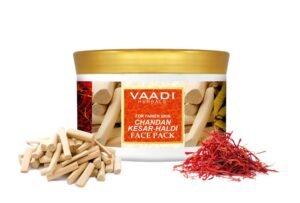 Sandalwood and Saffron Face Pack – Herbal Face Pack – ALL Natural – Sulfate Free – Suitable for All Skin Types – Value Pack of 600 gms (21.16 Oz) – Vaadi Herbals