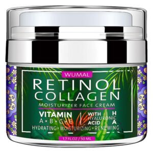Retinol Cream with Collagen & Hyaluronic Acid – Face Moisturizer for Women and Men – Reduces Wrinkles, Fine Lines and Dryness – 1.7 oz