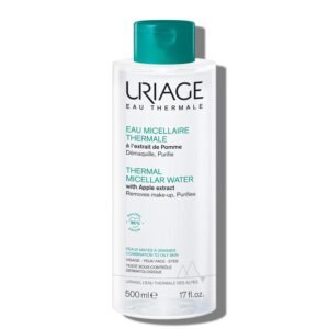Uriage Micellar Water With Apple Extract For Combination & Oily Skin, Removes Makeup And Purifies