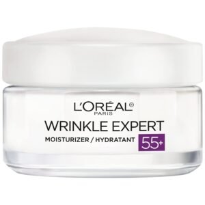 L’Oreal Paris Wrinkle Expert 55+ Anti-Aging Face Moisturizer with Calcium, Non-Greasy, Suitable for Sensitive Skin 1.7 fl. oz