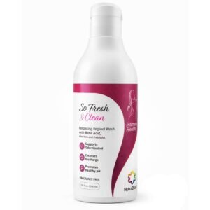 NutraBlast So Fresh & Clean | pH Balance Feminine Wash with Boric Acid | Supports Odor Control | Cleanses Discharge | Promotes Healthy Intimate Balance (10 fl oz)