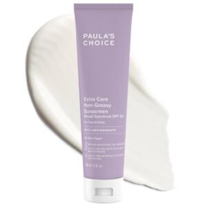 Paula’s Choice Extra Care Oil Free Sunscreen for Face, SPF 50 Face & Body Sunscreen, Daily Moisturizing Lotion with Aloe & Vitamin A/C, Sweat & Water Resistant, Fragrance-Free, UVA/UVB Protection, 5oz