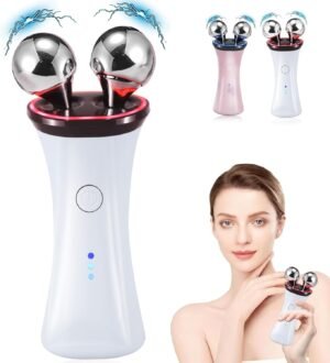 Microcurrent Facial Device – Electric Face Lifting & Toning for Face & Neck for Mother & Companion – Handheld Skin Care Device (White)