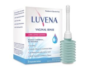 Luvena Vaginal Rinse for Women – Ultra-Gentle Intimate Cleansing Wash – pH Balanced, Lactic Acid & Natural Enzymes, Reduces Odor, Paraben Free – 3 oz (2 Pack)