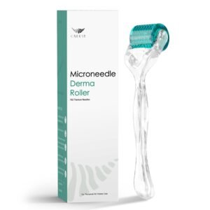 Derma Roller Titanium Needles,192 Micro Needle Dermal Roller- Microneedling Roller Beauty Tool At Home Use (Blue)