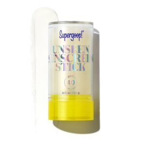 Supergoop! Unseen Sunscreen Stick – SPF 40 – Clear & Invisible Sun Protection – Broad Spectrum Face Sunscreen – Glides Over Makeup – Natural Finish – For All Skin Types