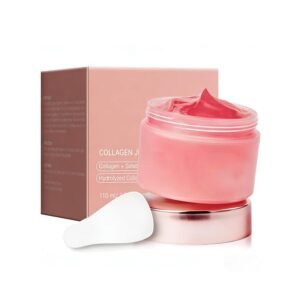 Collagen Jelly Cream，Hydrating Skin Treatment Firming，Niacinamide & Hydrolyzed Collagen，Anti Aging Moisturizer,Wrinkle for Youthful Glow，Nourishing Infused Gel Cream for All Skin Types