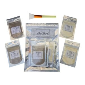 Seoul Naturals Variety Plant Based Face Mask Kit, 4 Masks with Applicator Brush, Mung Bean, Oatmeal Honey and Coffee for Exfoliating, Soothing and Energizing, k beauty inspired