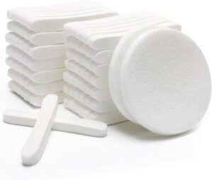 84 Pcs Facial Sponge Compressed, Luxiv Face Cleansing Sponges for Estheticians Compressed Makeup Sponge Round Wash Face Sponges for Women Compress Exfoliating Removal (White)