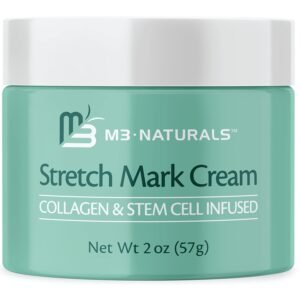 Stretch Mark Cream Infused with Collagen & Stem Cell Maternity Skincare Oil Removes Stretch Mark Prevention & Scar Remover Lotion Green Tea Extract & Raspberry Ketones by M3