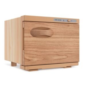 Towel Warmer Cabinet, 8L Hot Spa Small Towel Warmer Heating Use for Facial Spa, Hair Beauty, Salon Equipment and Home – Wood