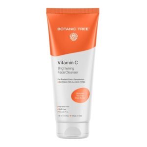 Botanic Tree Vitamin C Face Wash – Facial Cleanser for All Skin Types, Aging or Dry Skin, Minimizing Acne scars, Brightening, Reduce Breakouts – Face Wash for Women & Men