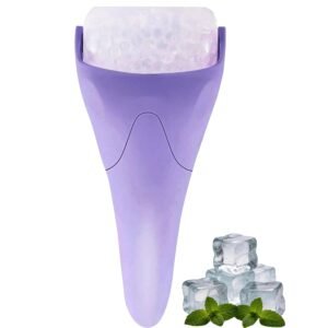 Ice Roller for Face, Face Roller-Cold Massage Stick for Cooling and Calming Puffiness Wrinkles Fine Lines – Skin Care Tools- Self Care Gifts for Women Men (Light Purple)