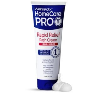 Welmedix Adult Diaper Rash Cream – Zinc Oxide Cream & Moisturizing Skin Barrier Cream, Maximum Strength Diaper Rash Cream for Adults, Skin Protection Ointment – 4oz