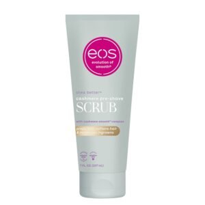 eos Cashmere Skin Collection Pre-Shave Scrub – Vanilla Cashmere, Exfoliating Body Scrub, Hydrating, Shea Sugar, 7 fl oz