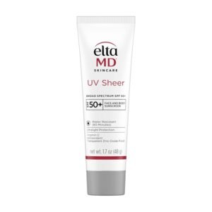 EltaMD UV Sheer Face and Body Sunscreen SPF 50+, No White Cast Sunscreen with Transparent Zinc Oxide and Hyaluronic Acid, Moisturizes and Protects