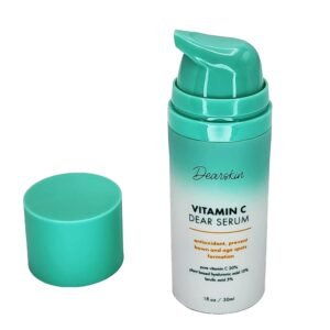 Dearskin Vitamin C Serum 20% – PURE L-ASCORBIC ACID, Ferulic Acid, Hyaluronic Acid Botanic, Vitamin E Organic Cruelty Free for Face and Neck Best Antioxidant, Treatment for Wrinkles, Men and Women