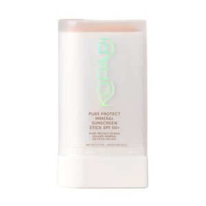 Kopari PURE PROTECT 100% Mineral Sunscreen Stick SPF 50+ Clear Zinc Oxide Face and Body Sunscreen with Hydrating Argan Oil, Shea Butter, Sheer Finish, Ultra-Portable, for Easy Reapplication