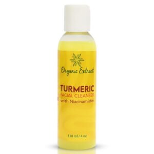 Turmeric Facial wash- 4 fl oz / 118 ml – Gentle Face wash for Dull, Acne Prone Skin – Exfoliating, Daily Facial wash for Age Spots, Sun Damage – with Niacinamide
